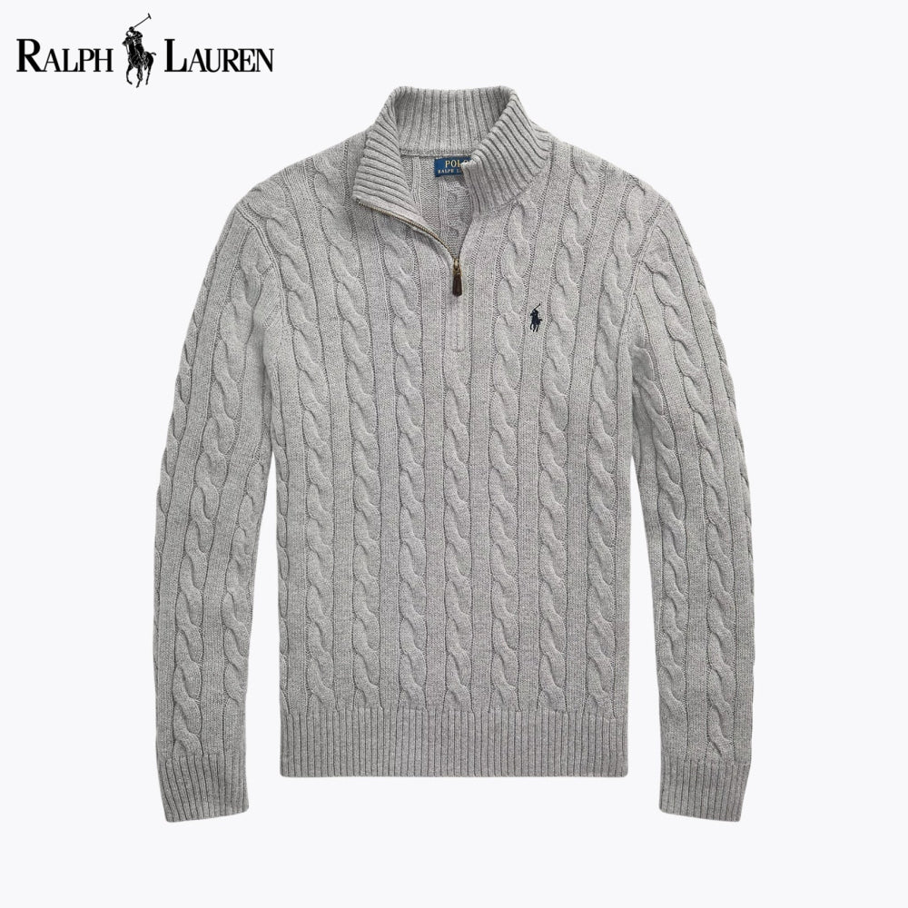 RL Cable-Knit Quarter-Zip Sweater