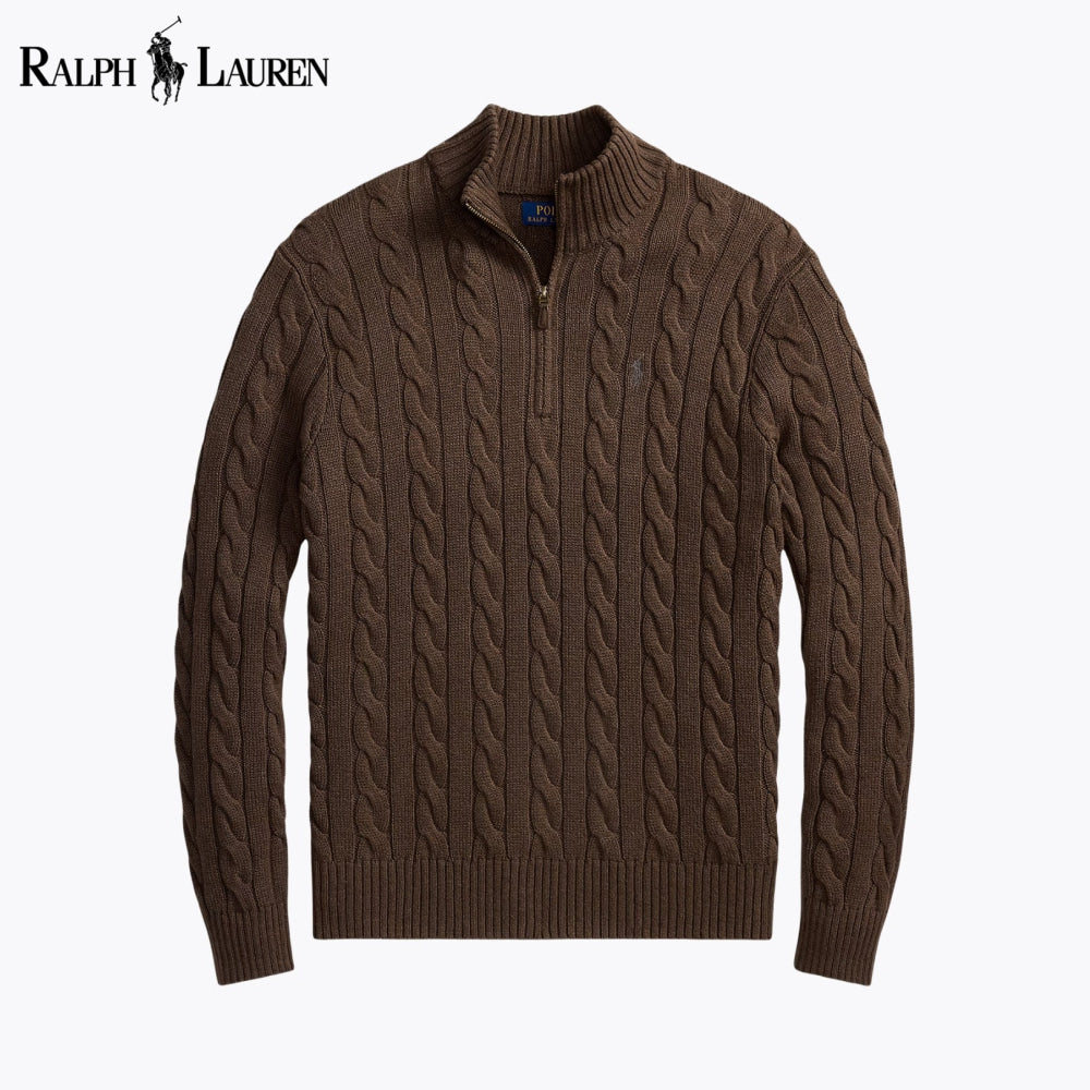 RL Cable-Knit Quarter-Zip Sweater